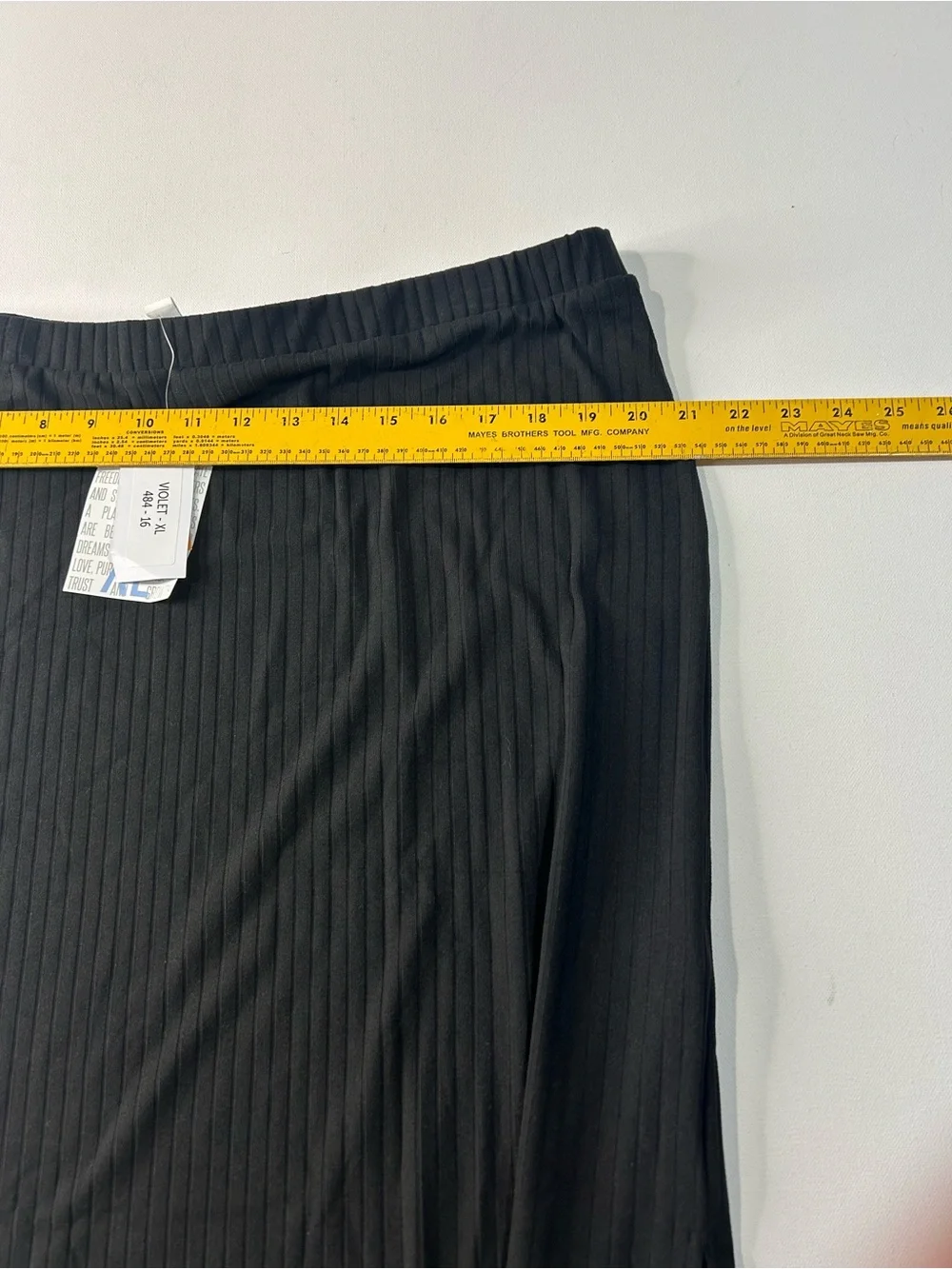 NWT LuLaRoe XL Violet Black Ribbed Maxi Skirt